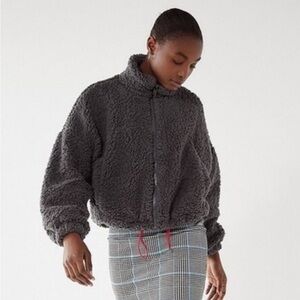 Urban Outfitters Willow Fuzzy Drawstring Teddy Jacket (Size M)